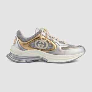 Gucci Run Sneaker Silver/Gold - Size: 37.5 (US: 7.5)